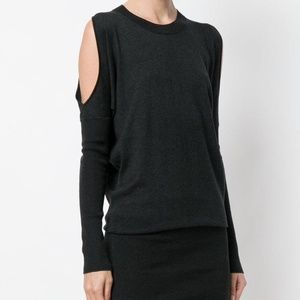 All saints long sleeve cut off shoulders